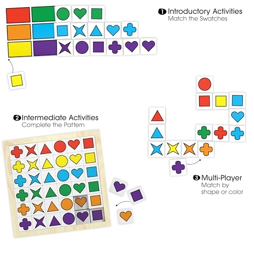 Match The Shapes Wooden Game - 15 years and up 36 pieces