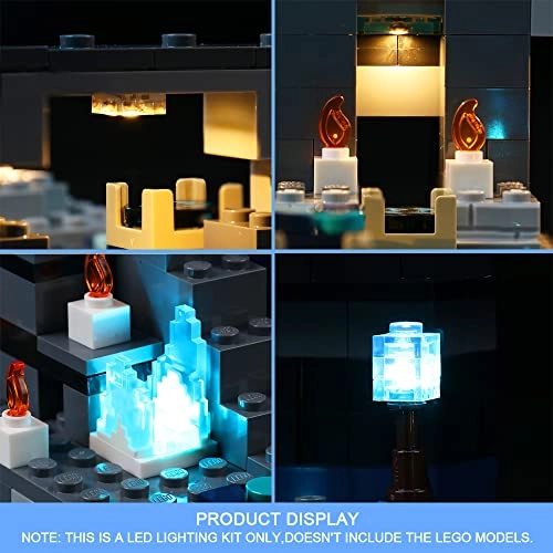 Led Light Kit Compatible with Lego Minecraft The Deep Dark Battle