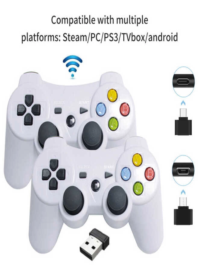 Android TV Game Console - 2.4G Dual Wireless Controllers Bluetooth 10m