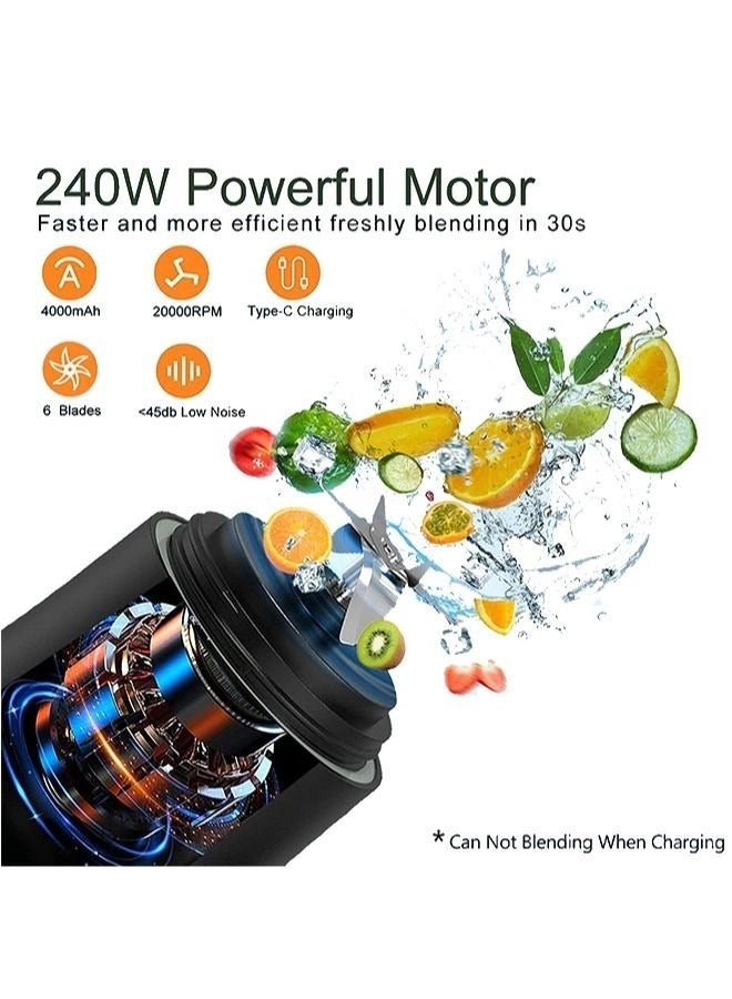 Portable Blender - USB Rechargeable BPA Free Travel Lid