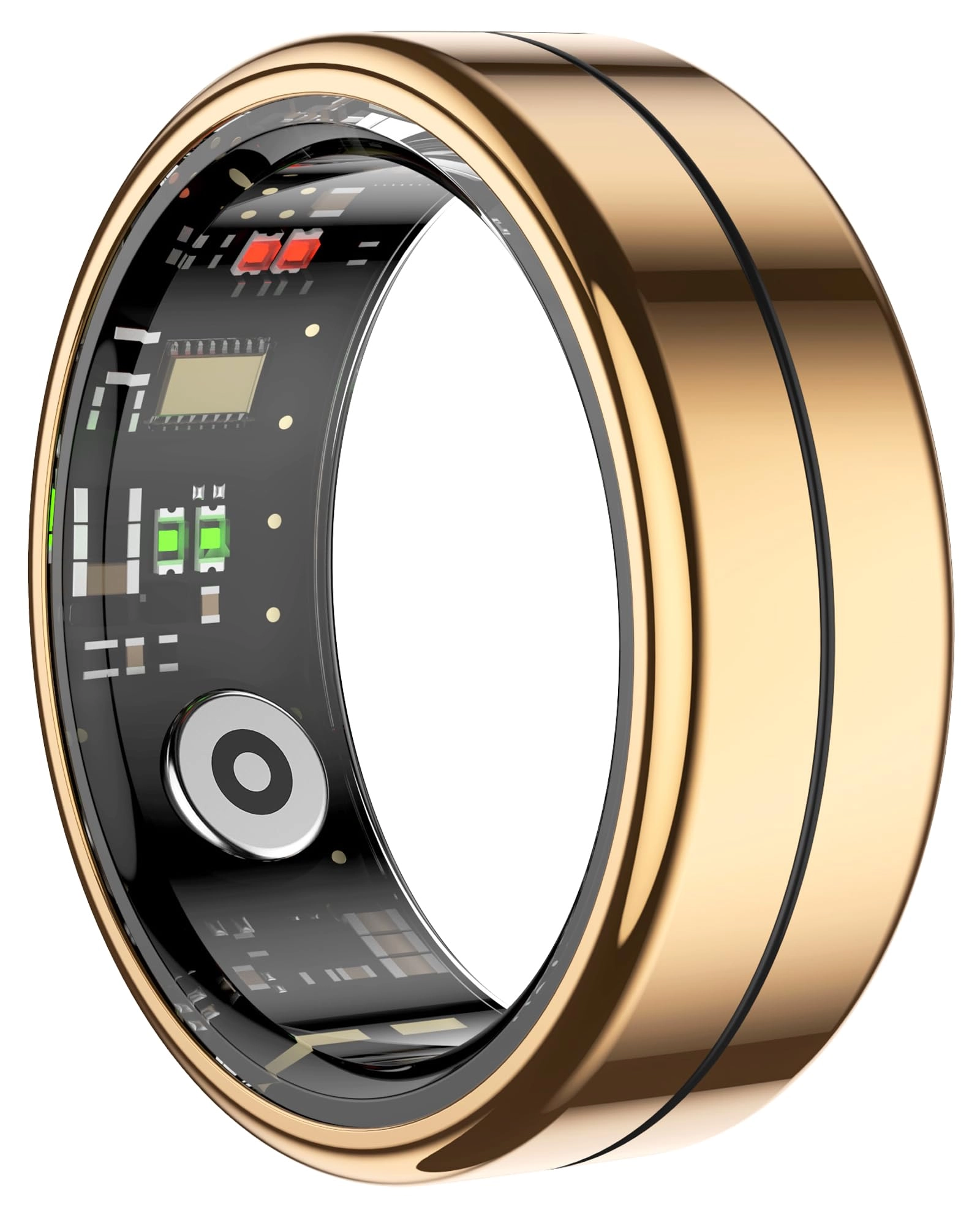 cnBro Smart Ring - Heart Rate Monitor Waterproof Gold