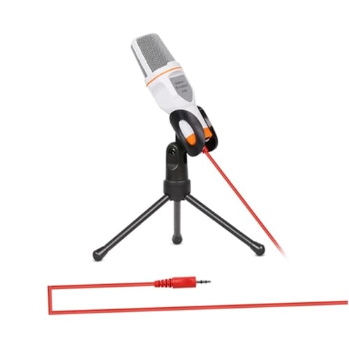 Condenser Microphone Stand - White 2.5 mm Jack