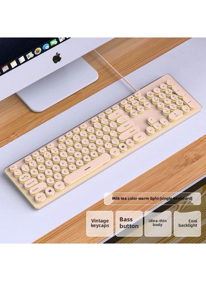Mechanical Feel Keyboard And Mouse - Wired