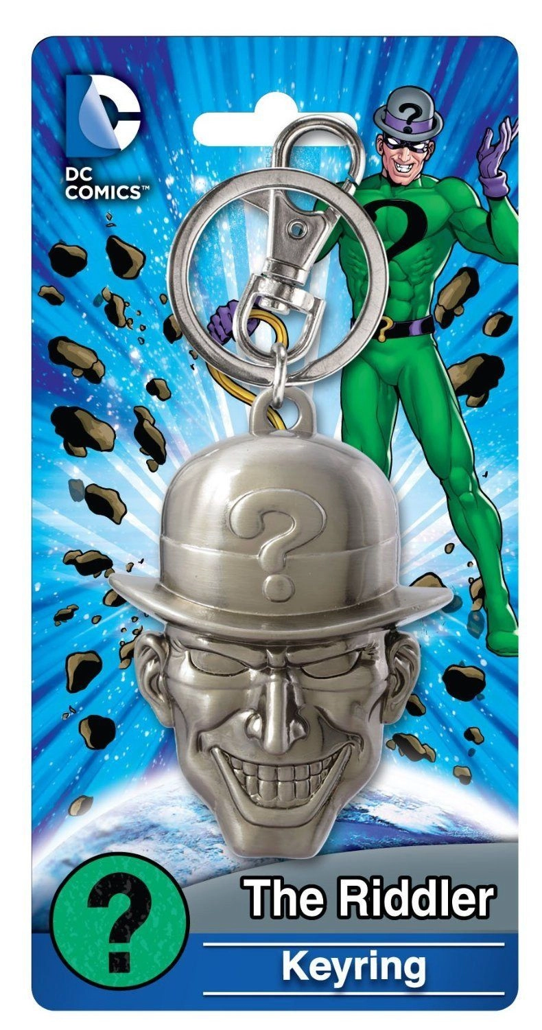 DC Comics The Riddler Head Pewter Key Ring