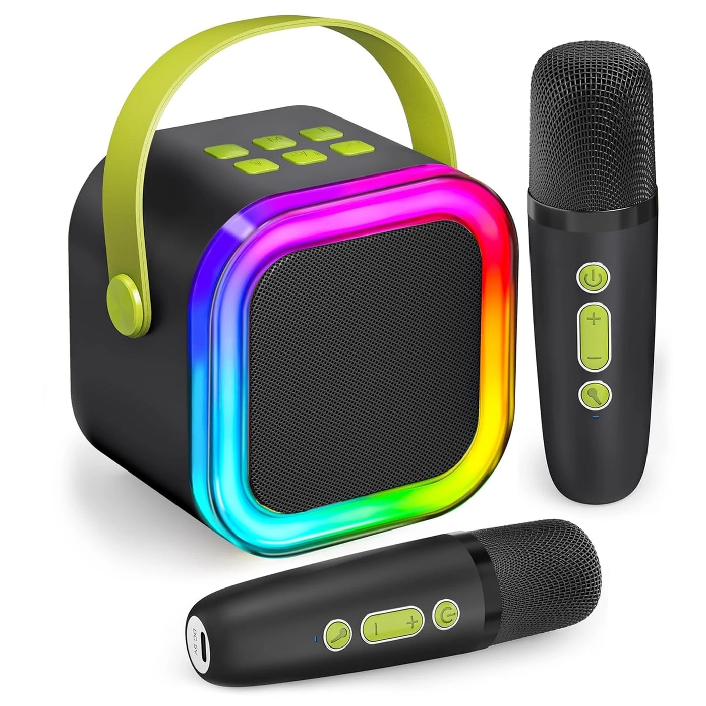 Mini Karaoke Machine - 2 Wireless Mics