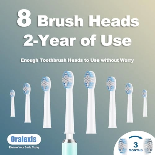Electric Toothbrush - 8 Brush Heads 120-Day Battery