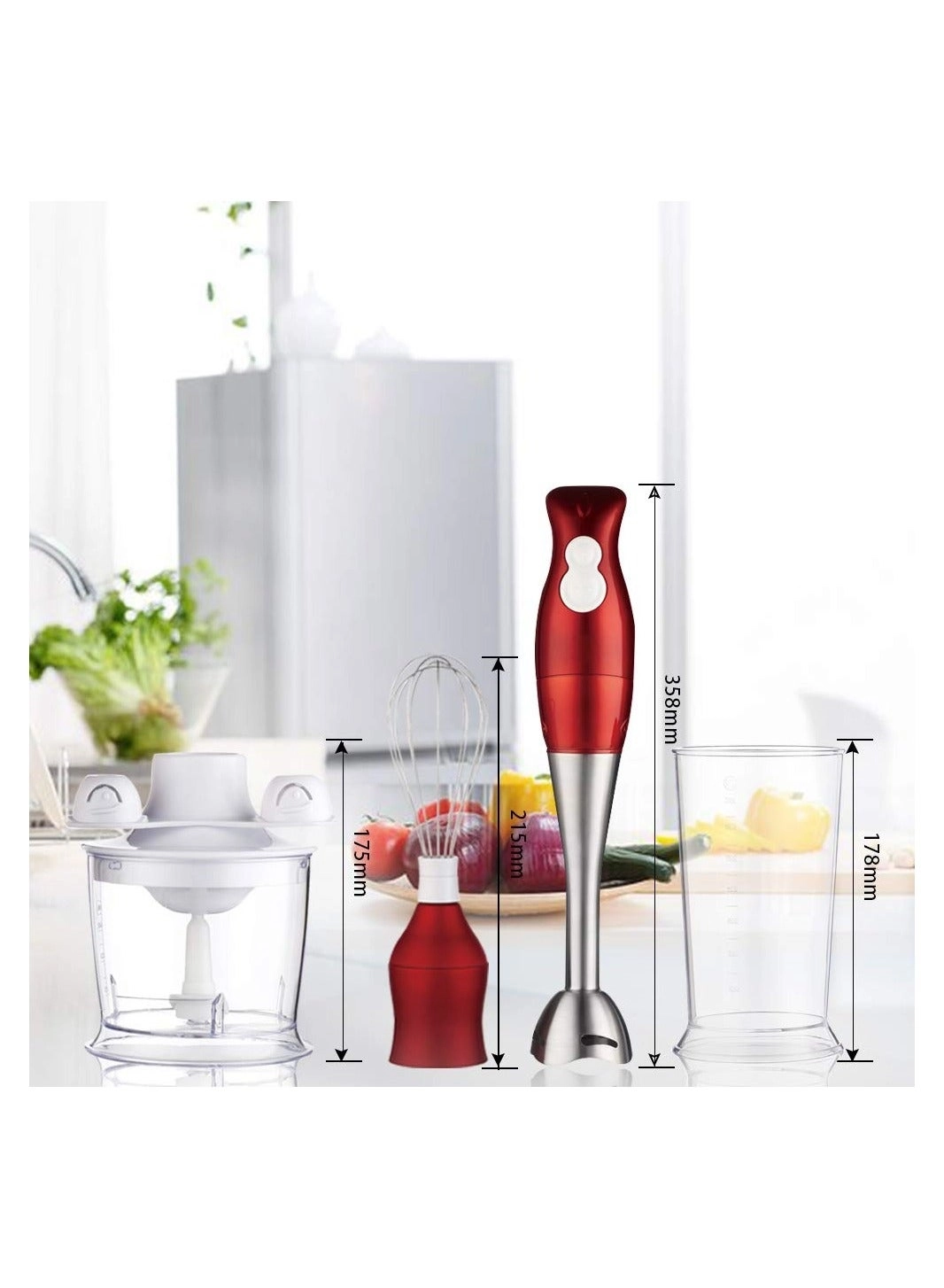 KM1004 - 4 in 1 set stainless steel blades 2-speed