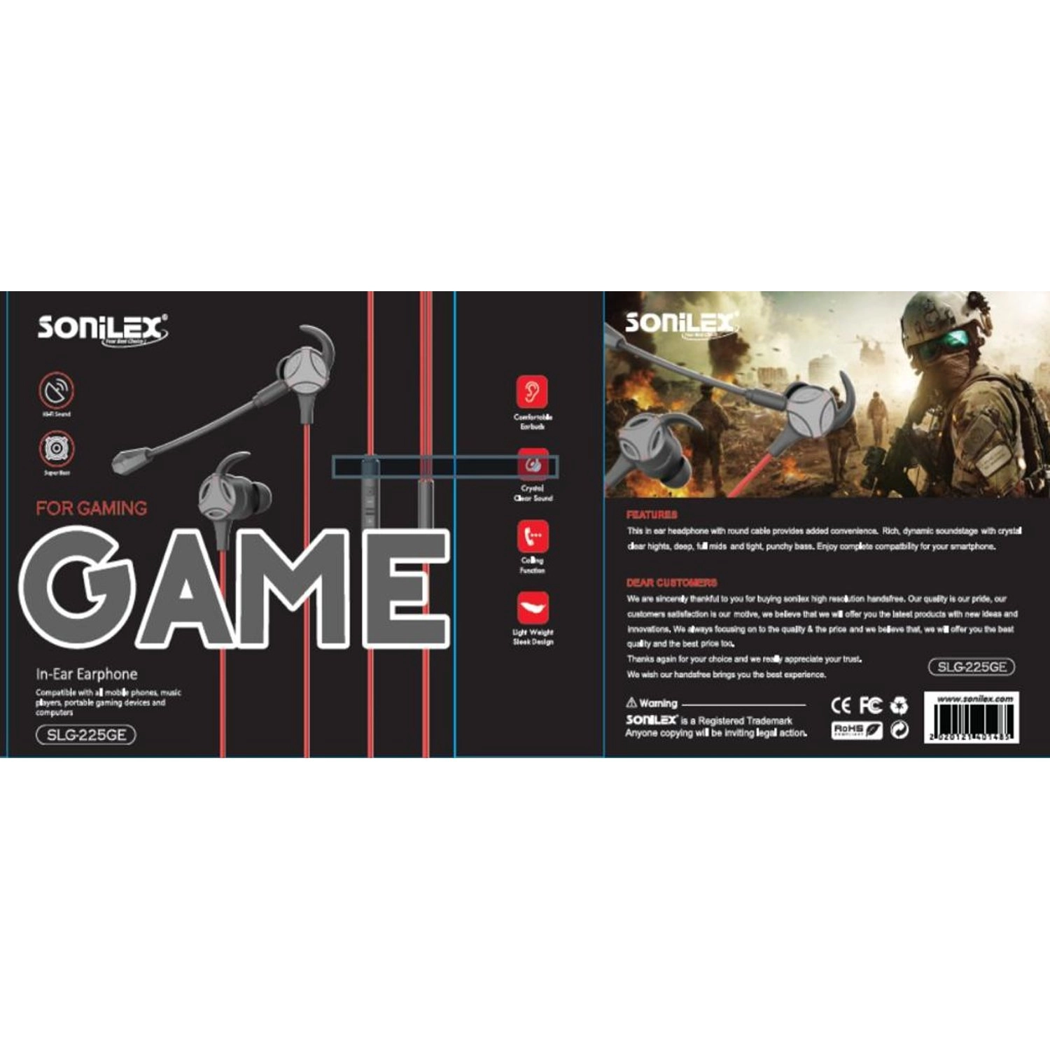 SLG-225GE Wired Earphone