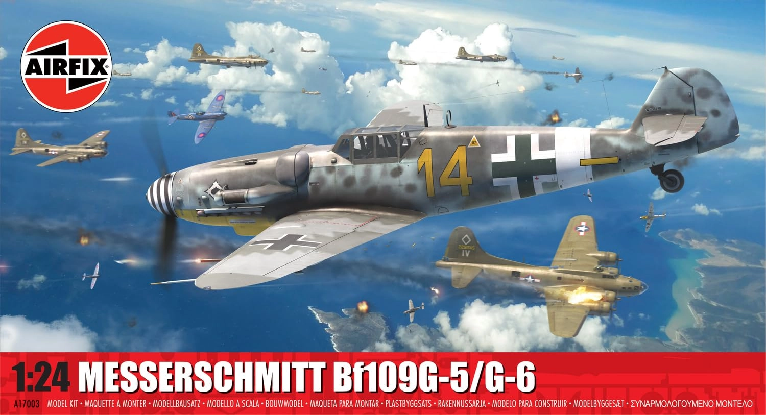 Messerschmitt BF109G-5/G-6 Model Kit (A17003) - 1:24