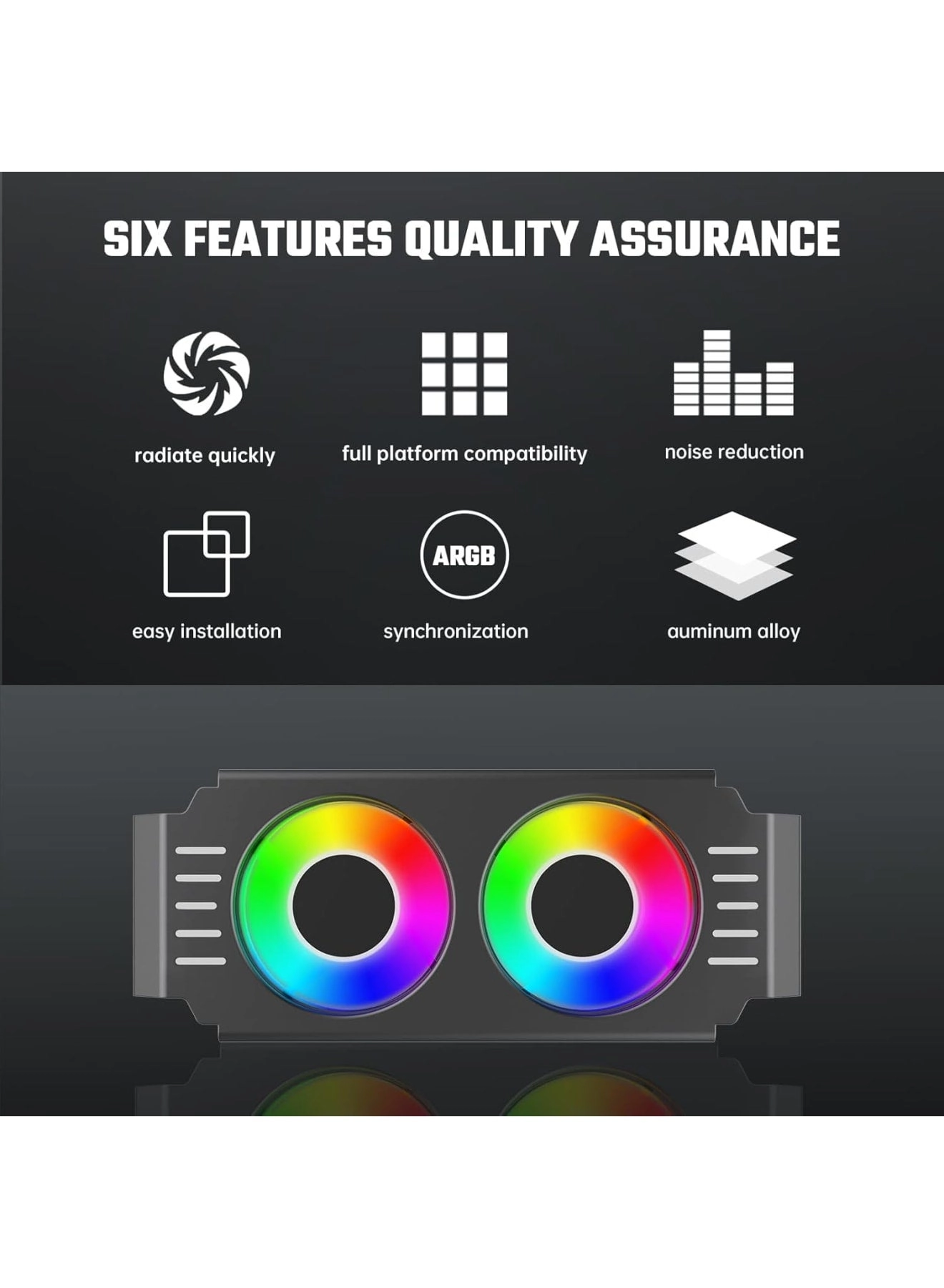 Memory RAM Cooling Fan - dual-fan 505010mm