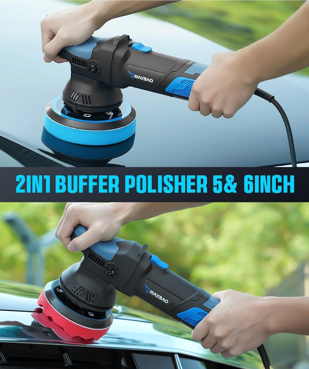 Dual Action Car Polisher - 900 Watts 5/6-inch
