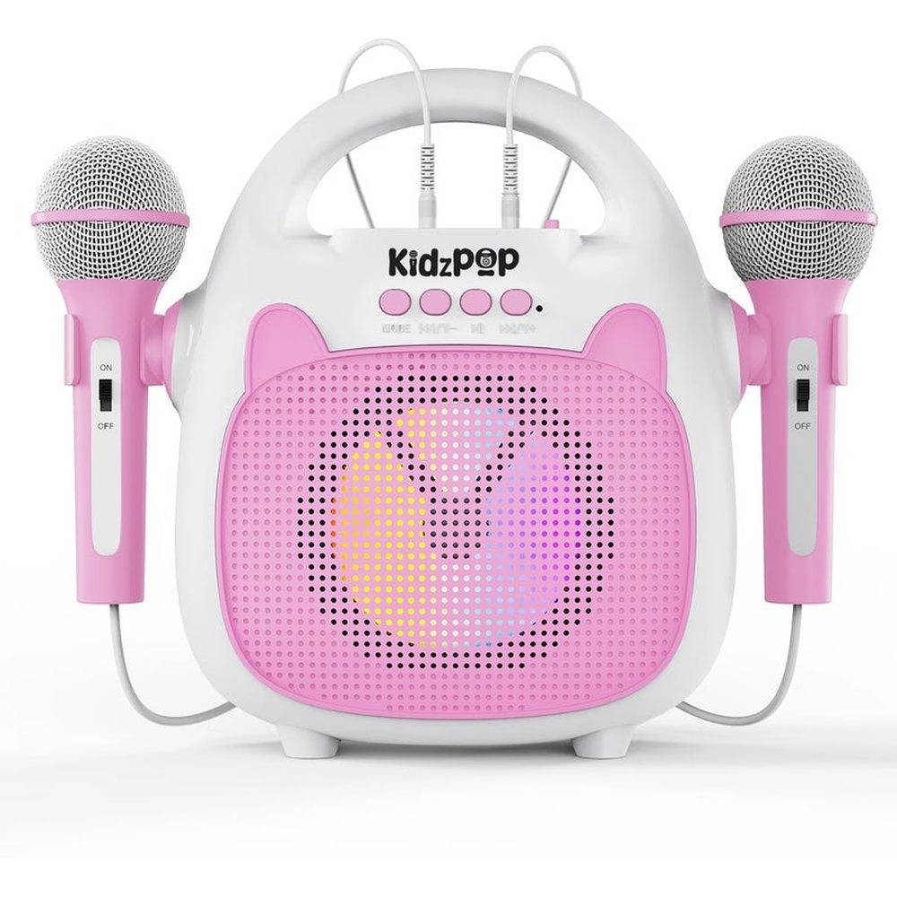 echo AUDIO Kidz Pop Kids Karaoke Machine - 2 Wired Microphones 5W