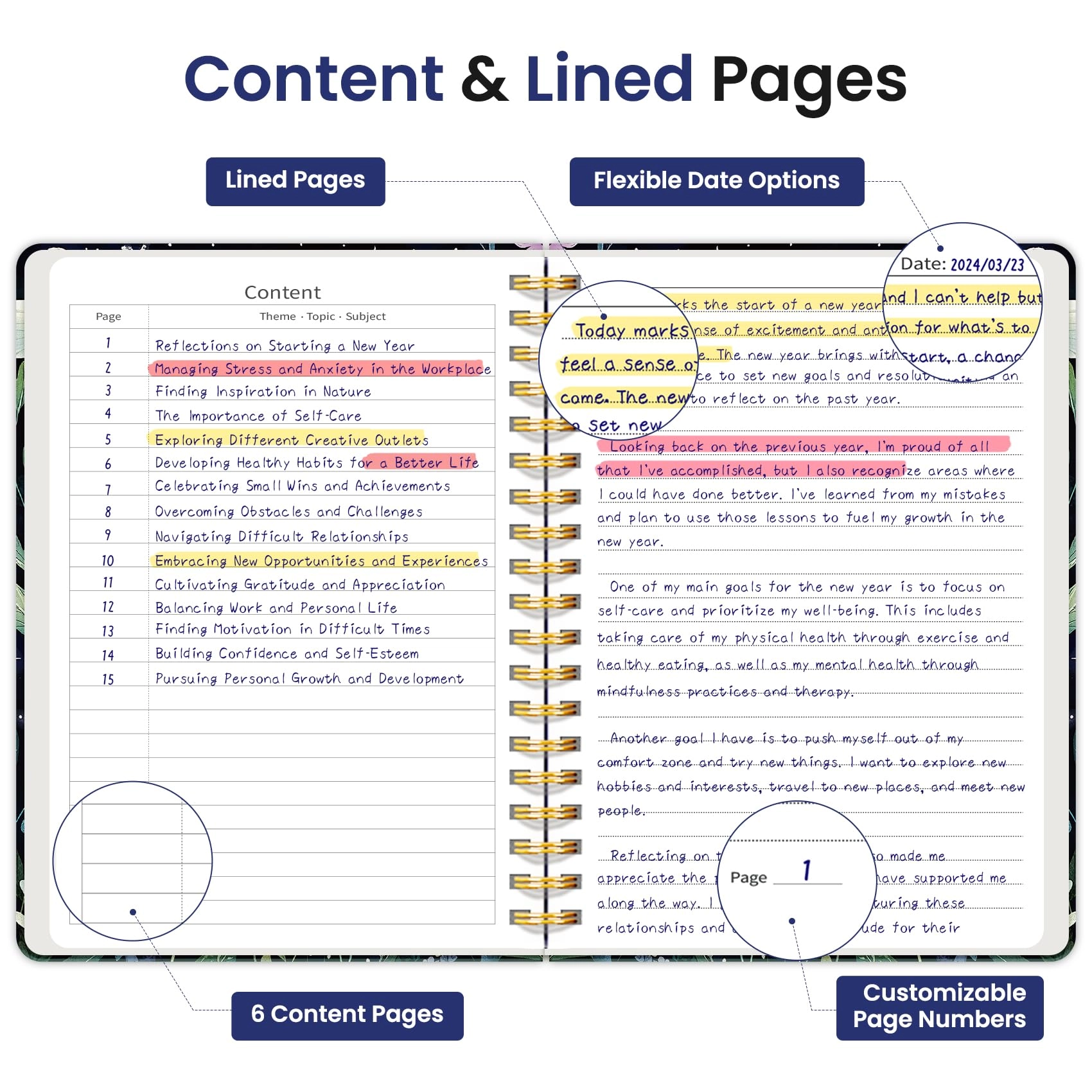 Spiral Notebook B5 Spiral - Lined 300 Pages