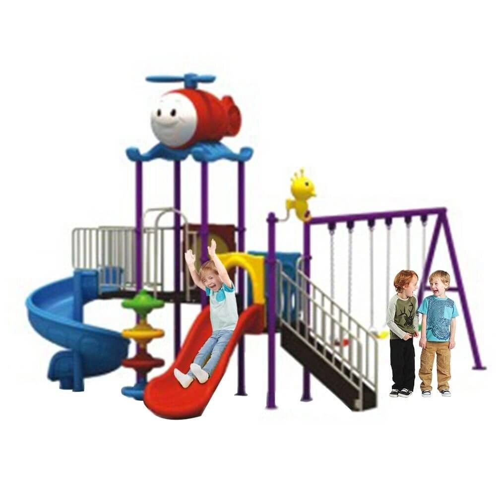 Kids Playground Climbers Swings N Slide - 3+ Multi Colour