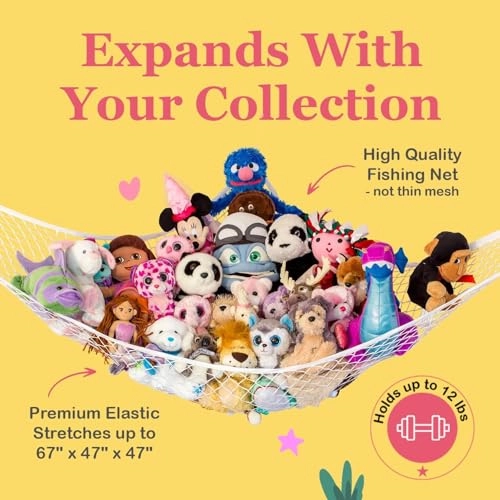 Stuffed Animal Hammock - 67"x47"x47" White