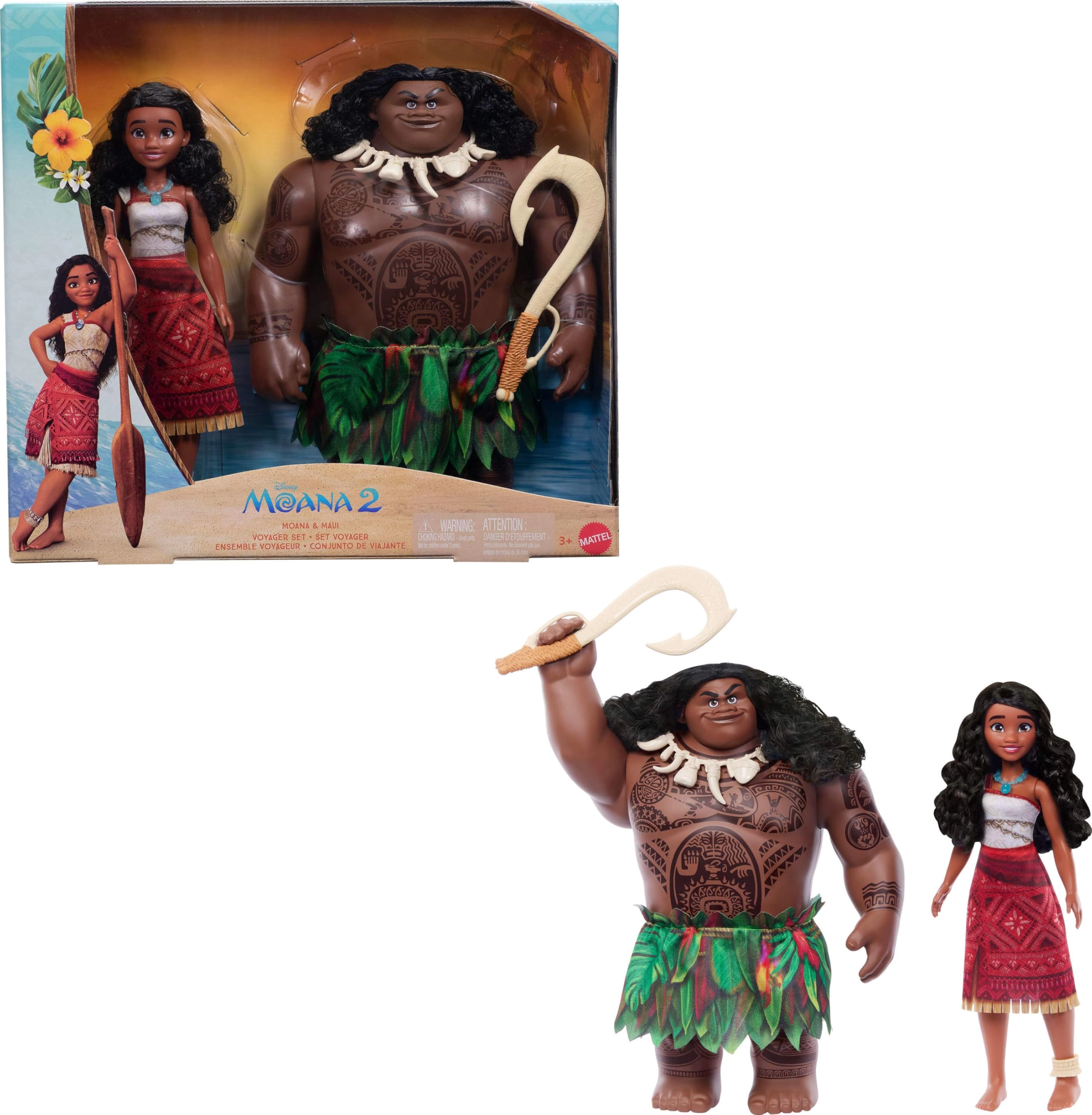 Mattel Moana Doll + Maui Doll