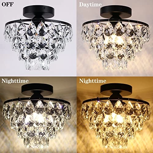 Mini Small Crystal Ceiling Lamp - Dimmable