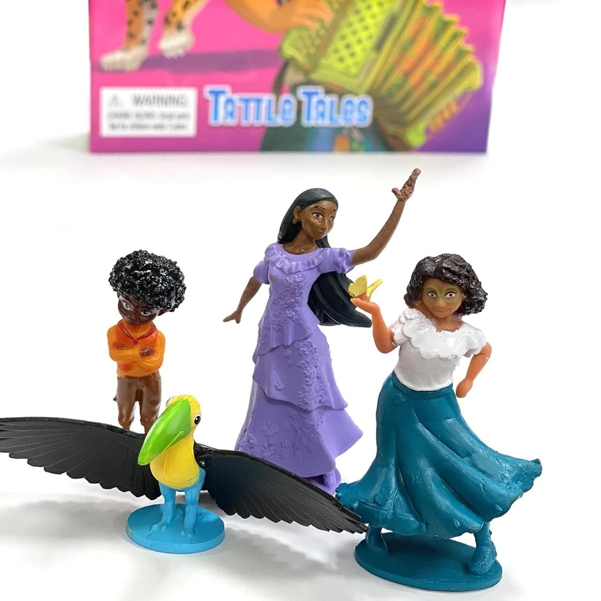 Encanto Tattle Tales - Sturdy board book 4 plastic figurines Ages 3+