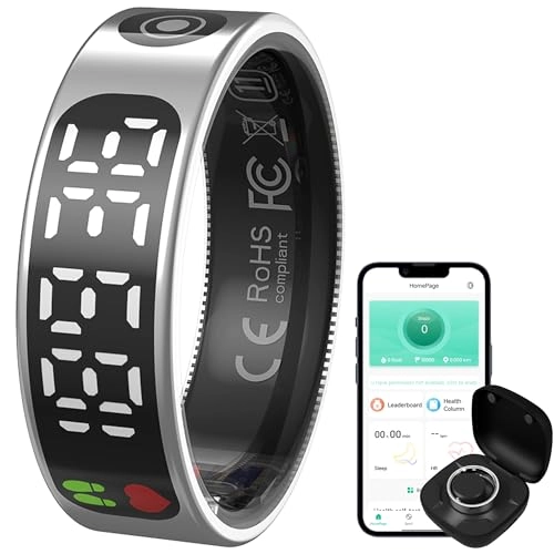 Smart Ring - Touch Screen Heart Rate Monitor Sleep Tracker