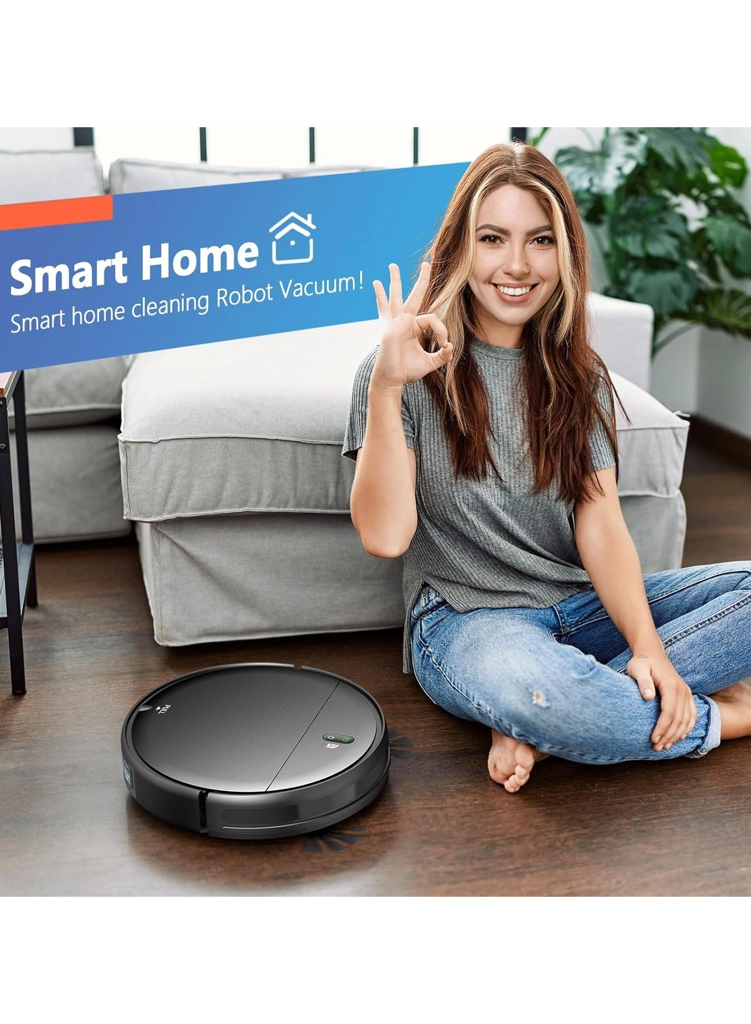 BR151 Robot Vacuum Cleaner - With Mop