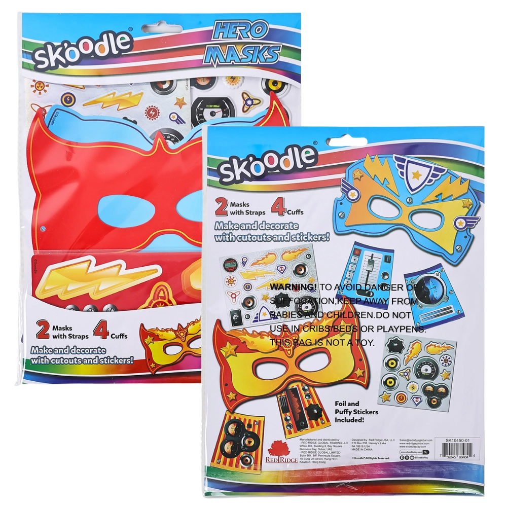 Create Your Own Hero Masks Craft Kit - 2 Masks 4 Hero Cuffs