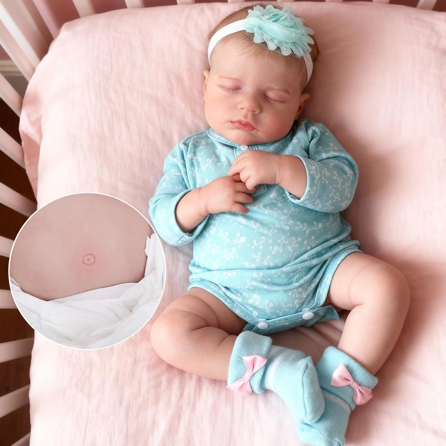 WOOROY Reborn Baby Doll - 20 Inch Full Vinyl Baby Girl Ages 3+
