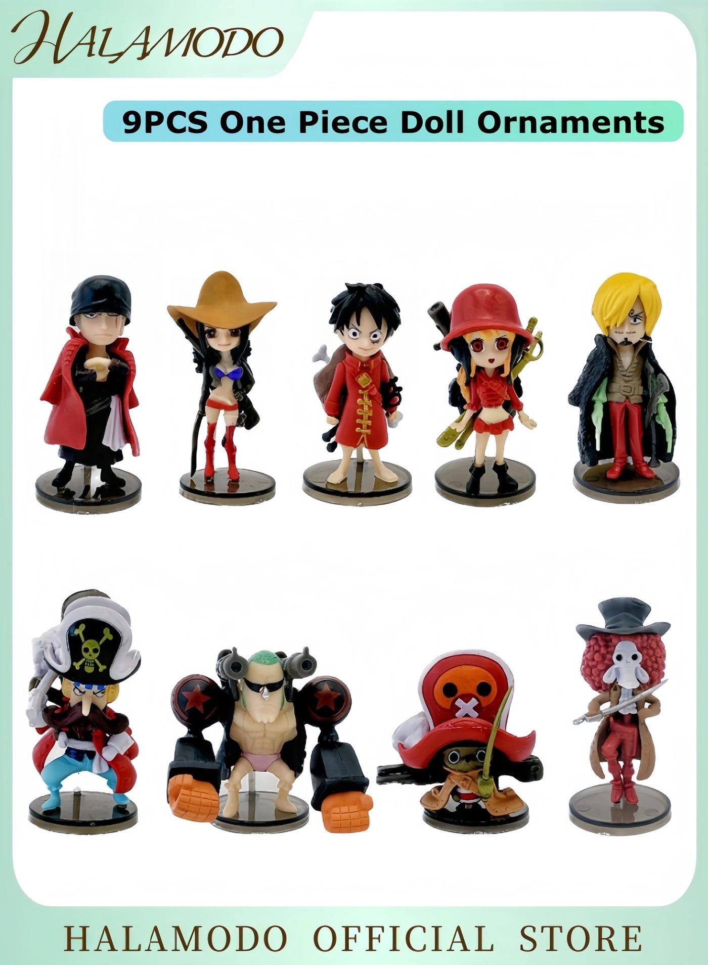 halamodo One Piece Action Figures Bundle