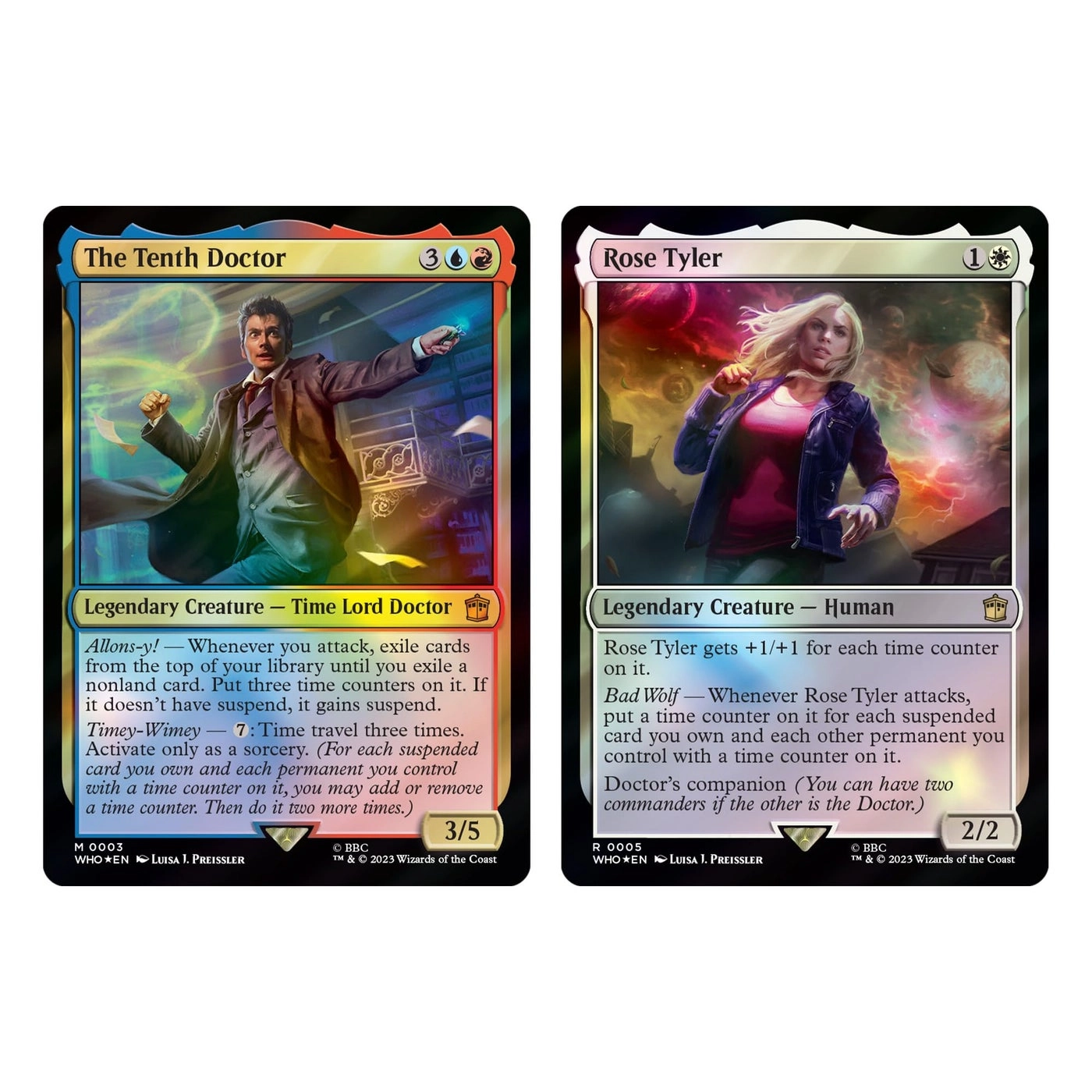 Doctor Who Commander Deck - 100-Card + Collector Booster Sample Pack - 2-Card + Accessories