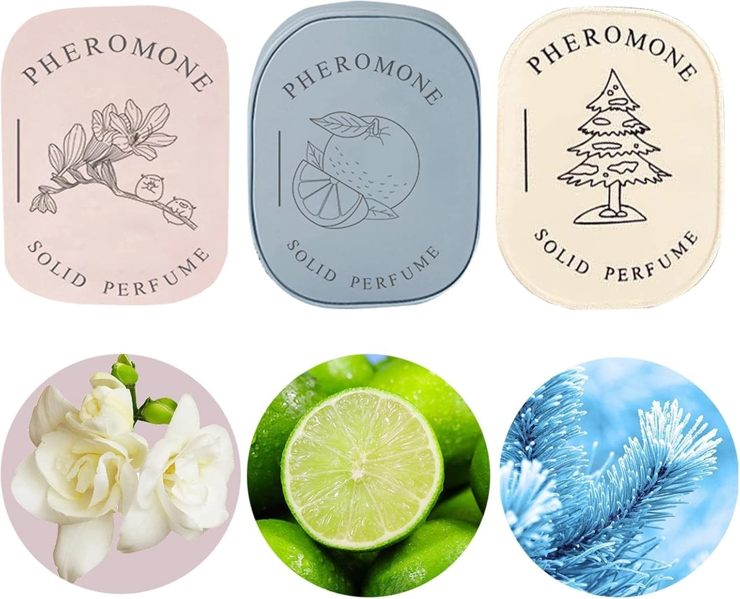 WHHWM Freesia Solid Perfume + Lemon Solid Perfume + Cedar Solid Perfume