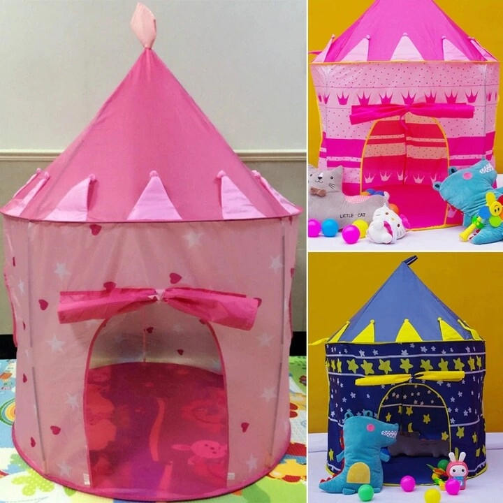 Hexagon Princess Castle Tent - 140x135x70centimeter