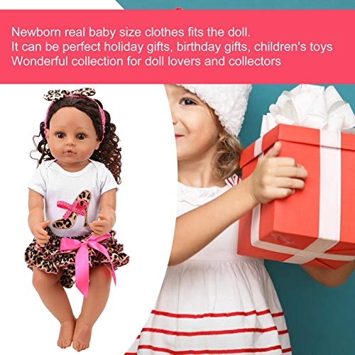 Simulation Baby Doll - 55cm brown hair Ages 12 months+