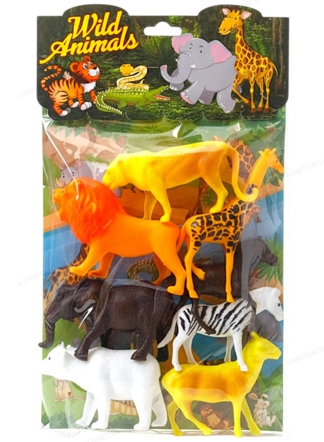 Wild Animal Toy Set - 8Pcs