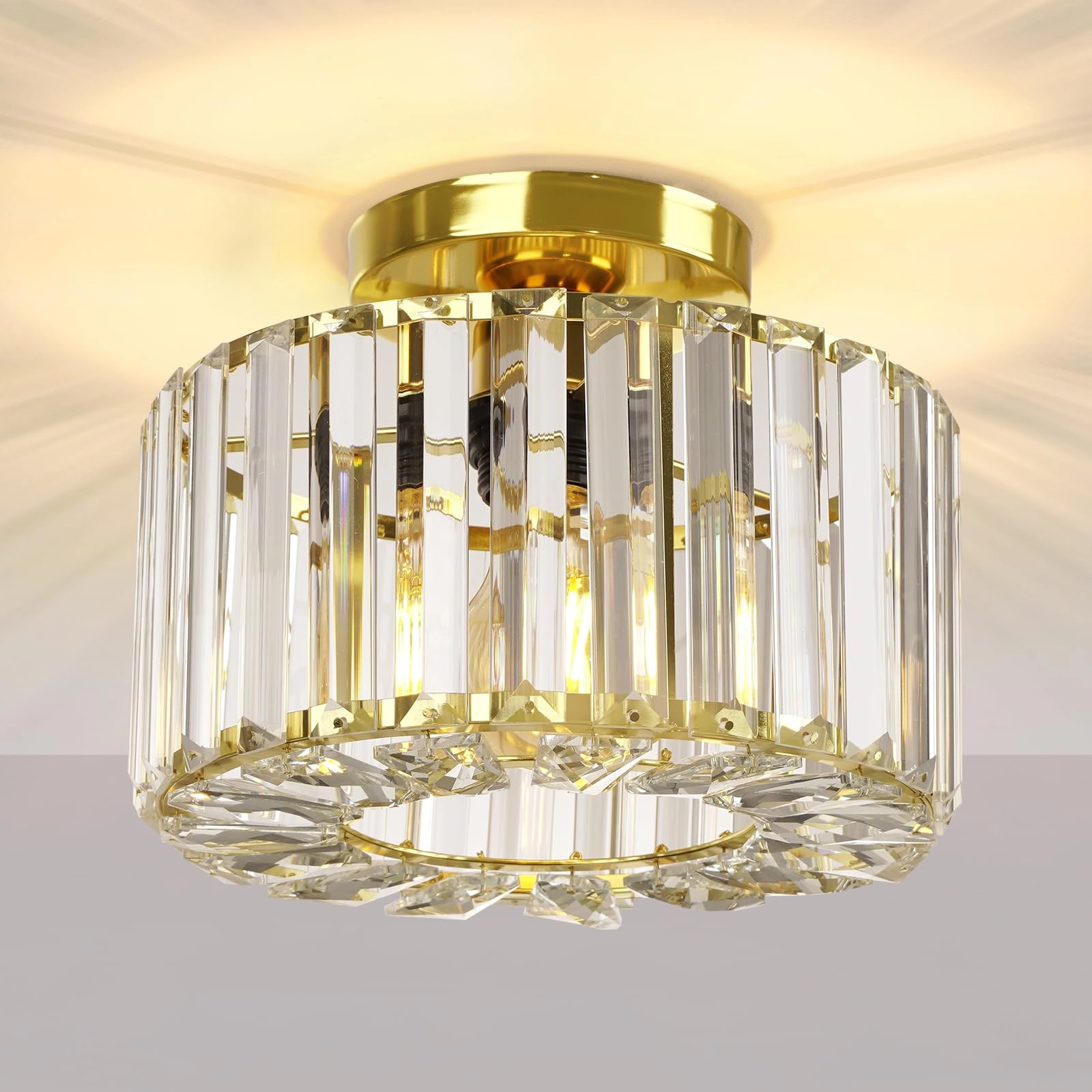 FRIDEKO HOME Crystal Ceiling Light