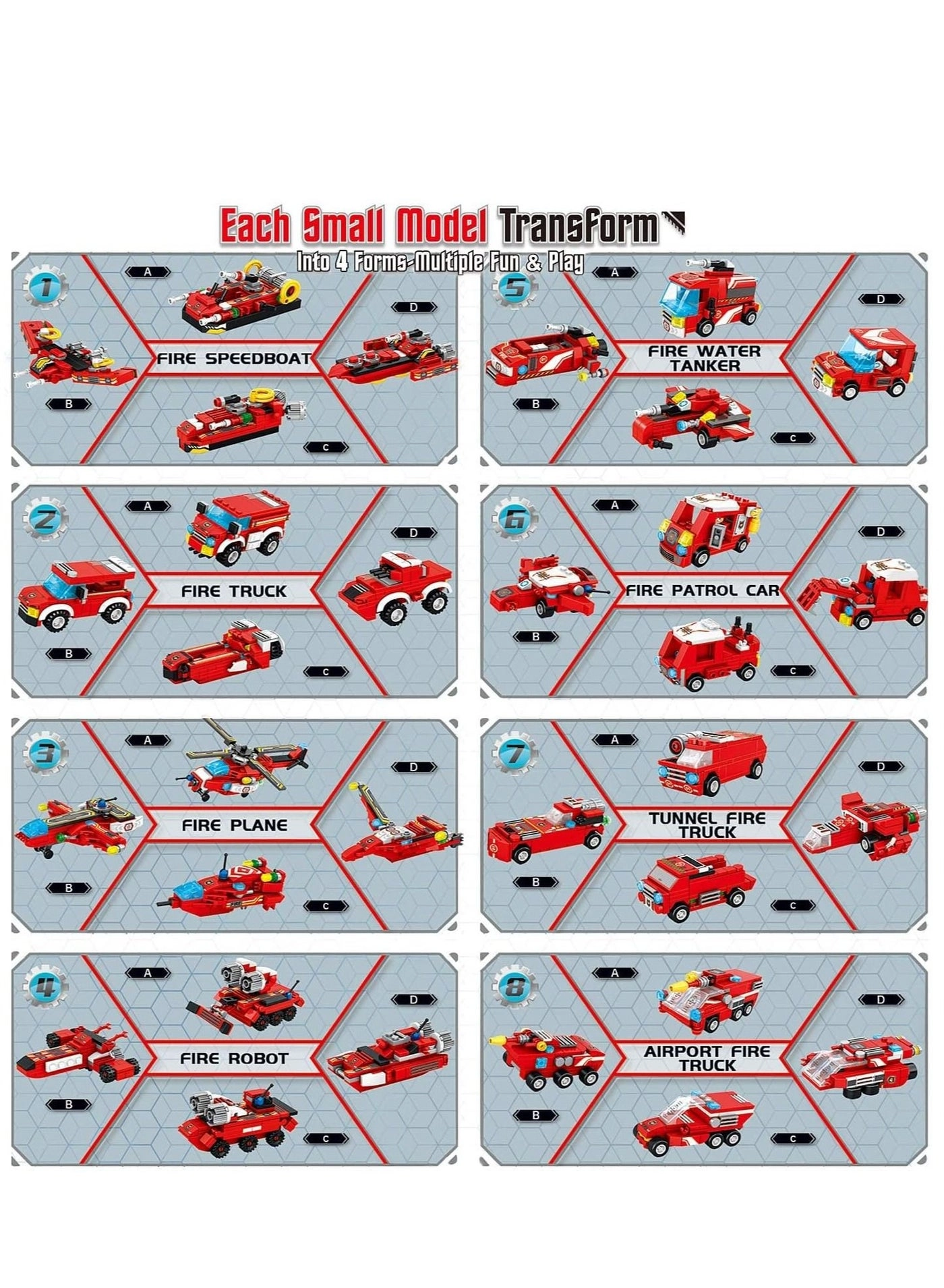 Fire Robot - 836 pcs
