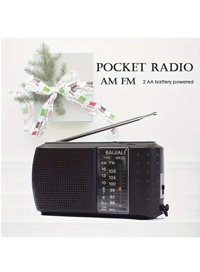 BAIJIALI Vintage FM Radio - Portable