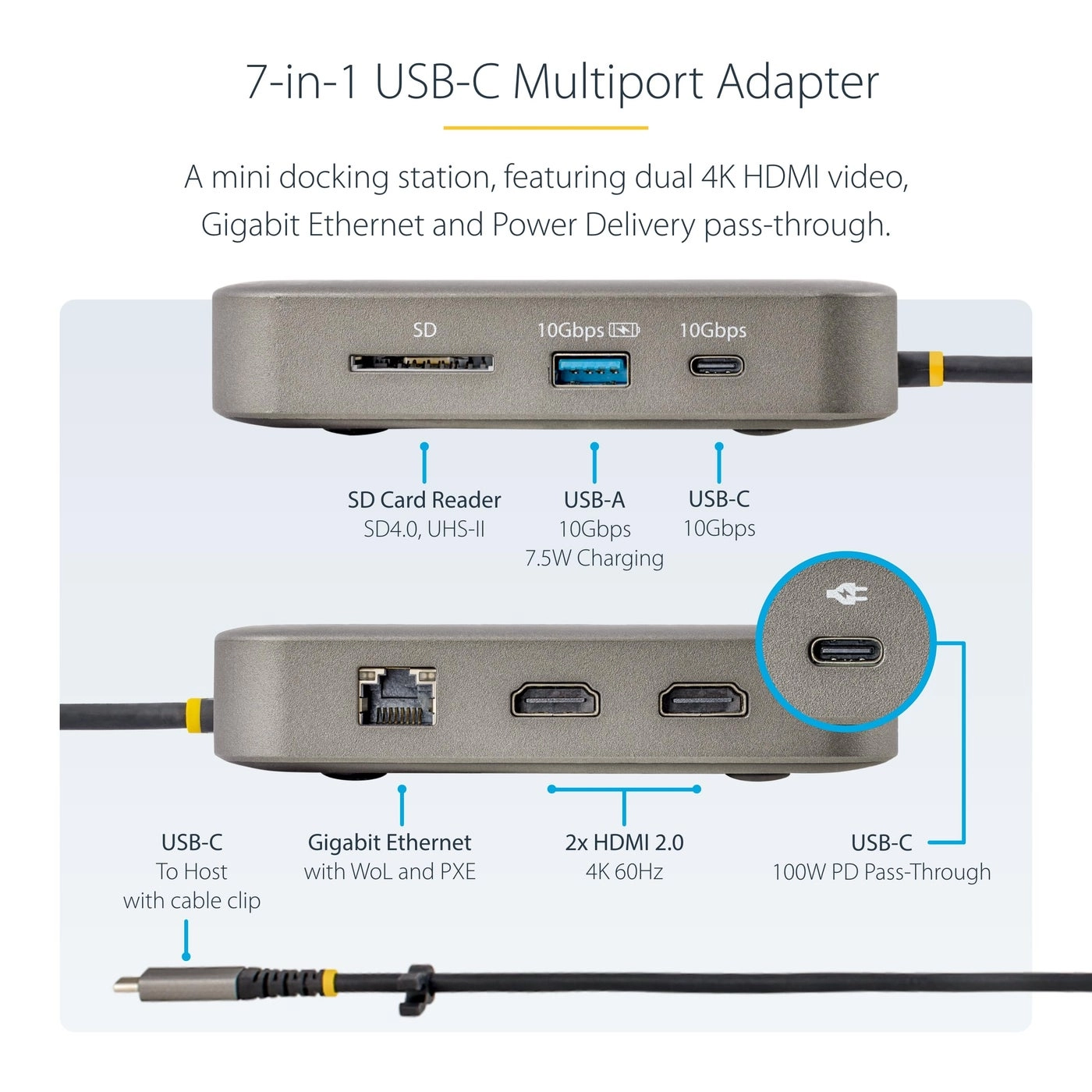 DisplayLink Dual Monitor Docking Station - USB C