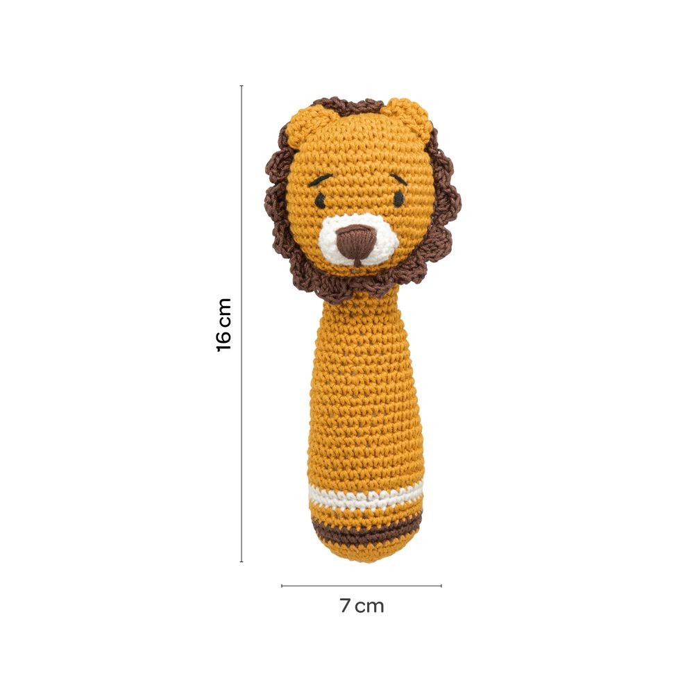 Crochet Ring Rattle Toy - Suitable for 0 month & above premium cotton yarn Tiger