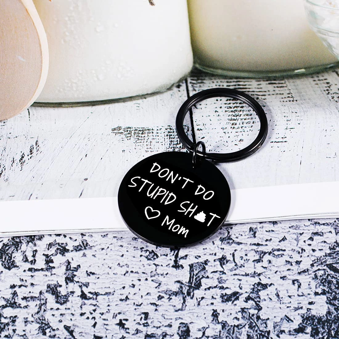 Funny Keychain - Humor-Mother-Teenager