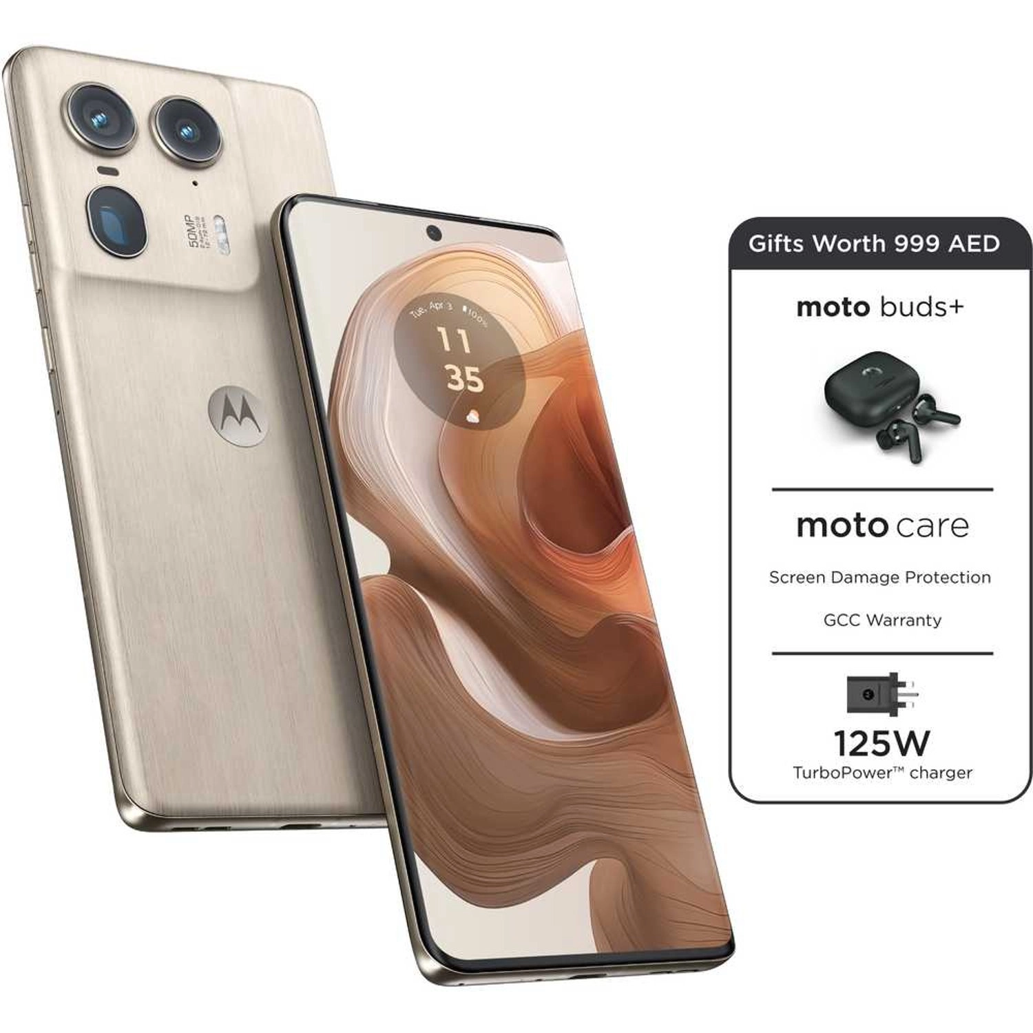 Motorola Edge 50 Ultra - 16GB 1000GB + Moto Buds + Screen Damage Protection + 125W Turbo charger