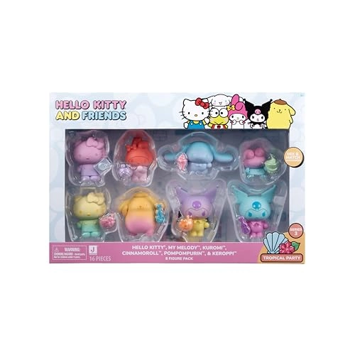 Hello Kitty & Friends - 8-Figure Pack - Ombre Tropical Party 8 pcs