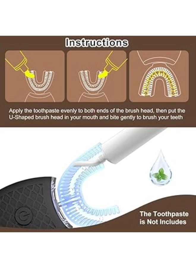 Ultrasonic Electric Toothbrush - U-Shaped 360° Cleaning IPX7 Waterproof