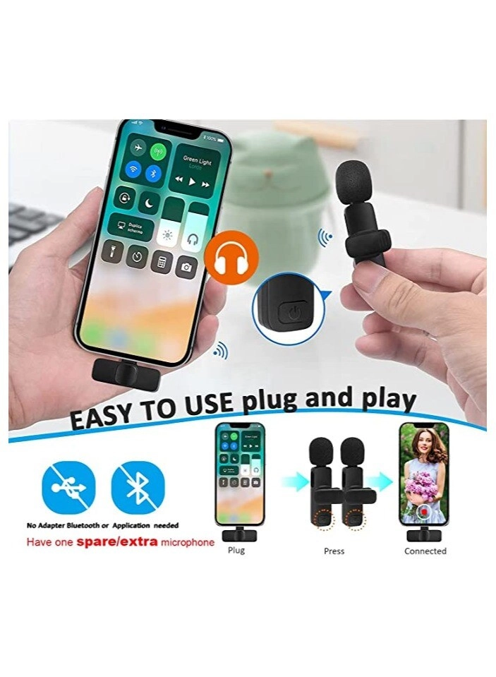 Wireless Lavalier Lapel Microphone - 2.4GHz