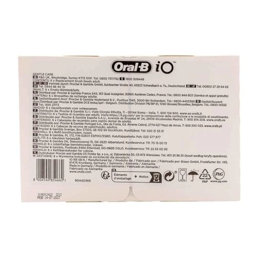 iO Gentle Cleaning Brush Head - Pack of 6 Round with Angled Bristles