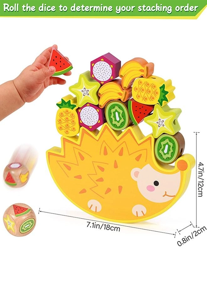 2In1 Wooden Hedgehog Balance Game - 3+ Years 12 pieces