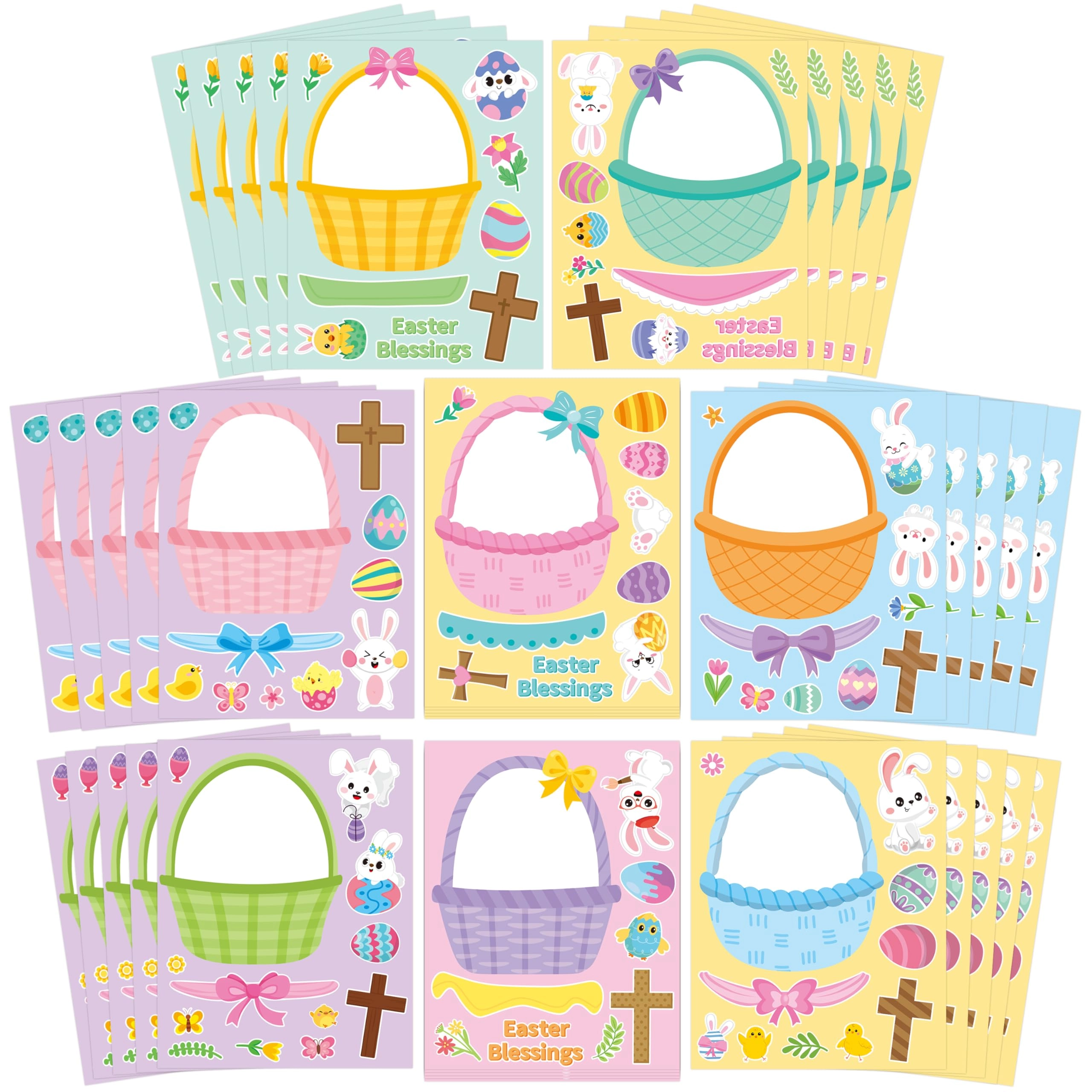 cy2side Easter Basket Activity Sticker Book 40 pcs