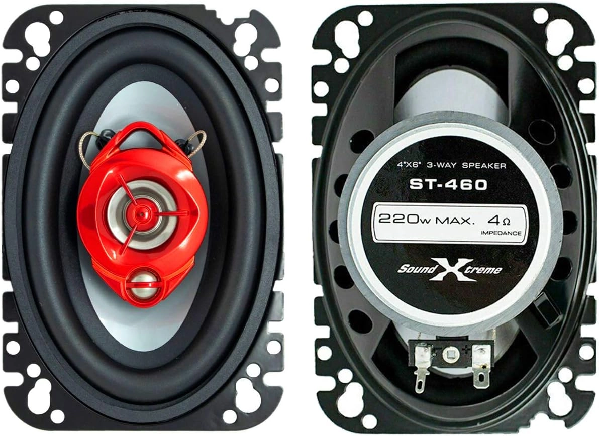 4x6 3-Way Coaxial Car Speakers