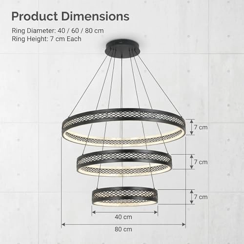 Modern LED Chandelier - 3000K-6000K Dimmable