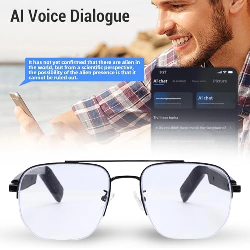 AI Smart Glasses - 100+ languages Bluetooth 5.3