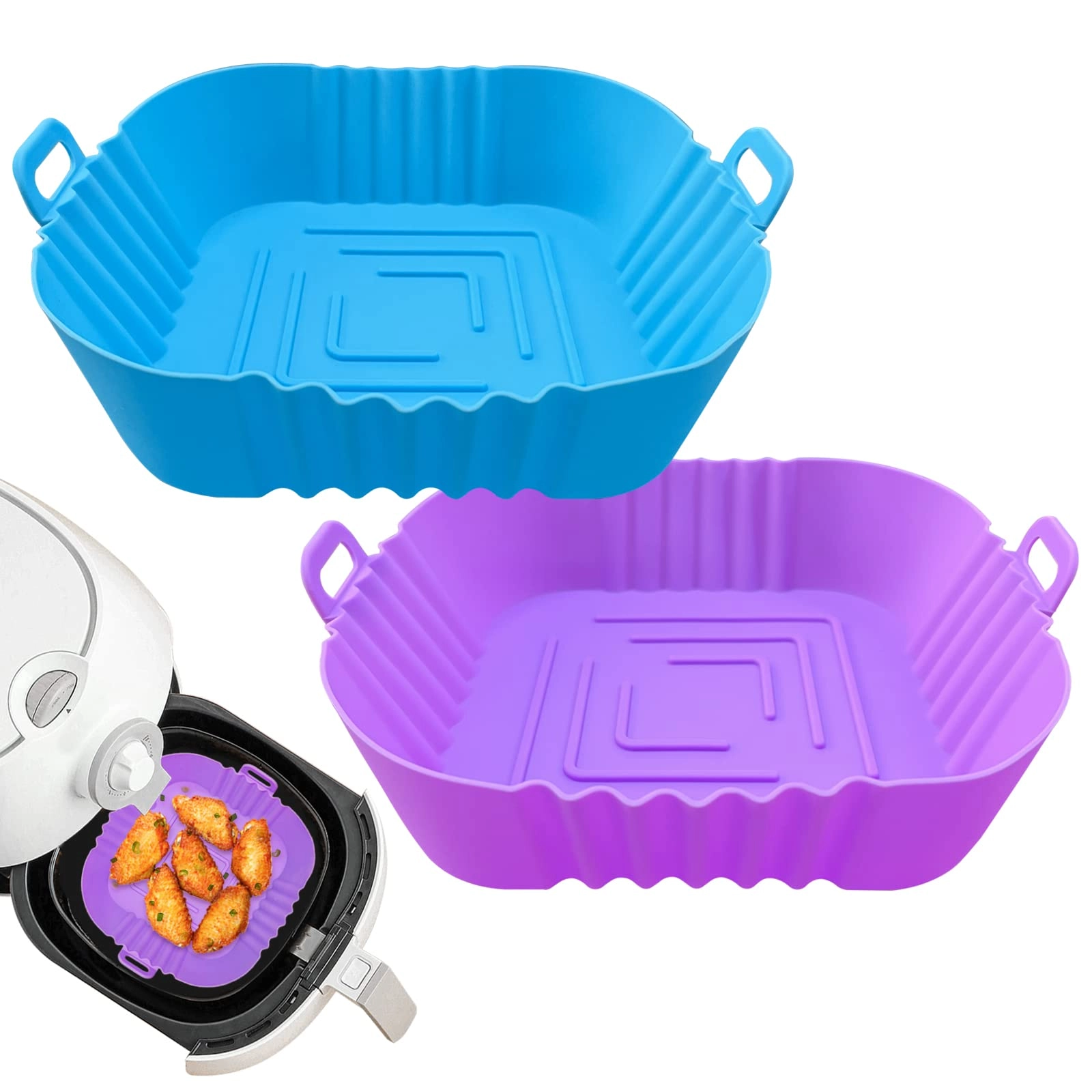 Square Air Fryer Silicone Liners - Food grade silicone 2 piece(s)