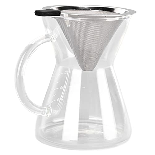 Coffee Teapot - High borosilicate glass + stainless steel 400 ml